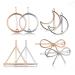 LHKJ Hair Barrette Hollow Circular Double Triangle Loop Clips Metal Hairpin Thick Hair Styling for Girls