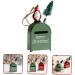 Abaodam Box Christmas Mailbox Rustic Decor Metal Trim Christmas Pendants Party Props The Tree Wooden Pendant - Buy Online on GoSupps.com