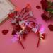 IYOU Valentines Led Headband Red Heart Light Up Hair Bands Rose Flower Amor Valentine's Day Cosplay Hair Accessories for Women - Buy Online on GoSupps.com