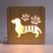 BAOFUYA Dog Shape 3D Wooden Lamp Wood Carving Lamp Dog Night Light 360 Degrees Irradiation Angle 3D Dog Wooden Lamp for Bedroom Living Room Study - Buy Online on GoSupps.com