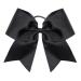 Oaoleer 8 Jumbo Large Cheer Bows Ponytail Holder Elastic Band Handmade Boutique Hair Accessories for Cheerleading Teen Girls College Women Sports (1PCS  Black) 8 Inch (Pack of 1) Black