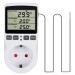 CJBin Temperature controller socket 230V with sensor digital thermostat socket temperature switch with timer and probe socket dose thermostat for greenhouse terrarium aquarium heating cooling