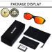 Joopin Sport Sunglasses Polarized UV Protection Wrap Around - Black Frame Red Mirrored Lens - Buy Online on GoSupps.com