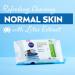 NIVEA Biodegradable Cleansing Wipes for Normal Skin - 40 Plant Fiber Makeup Remover Wipes (Pack of 1) - Buy Online on GoSupps.com
