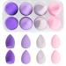 8 pieces of make -up sponge blender foundation blending sponge cosmetic sponge flawless foundation puff oundation blending sponge for liquid cream and powder gift for women (purple)