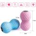 Peanut Massage Ball - Double Lacrosse Self Massage Roller for Back Foot & Neck - Pink 9x17cm - Buy Online on GoSupps.com