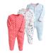 Minizone Baby Cotton Pyjama Set 3PCS Unisex Onesie Long Sleeve Overalls Romper Months