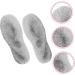 Mobestech Fluffy Soles for Women | 4 Pairs Faux Rabbit Fur Insoles | Cozy Holiday Shoe Inserts | Universal Fit Grey 28x10cm - Buy Online on GoSupps.com