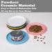 Pawdoer Ceramic Shallow Cat Dish 3 Pack - Whisker Fatigue Free Bowls for Short Legged Munchkin Cats in Blue, Yellow, and Pink - Buy Online on GoSupps.com