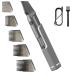 Men's Electric Hair Clipper Retractable USB Electric Body Hair Trimmer with Blades for Neck Back Face Bikini Groin