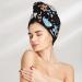 Floral Rabbit Microfiber Hair Towel - Soft Super Absorbent Quick Dry Wrap for Long Curly Hair | Coral Velvet for Women - Buy Online on GoSupps.com