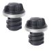 Cooler Drain Plugs Compatible with Yeti's Line of Roadie Tundra and Tank Coolers and RTIC Coolers Leak-Proof Accessories Pack of 2 black