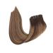 24 Real Human Hair Clip-In Extensions, 120g Ombre Chocolate Brown to Caramel Blonde - Long Straight Thick Hair - 9pcs 24 Inch - Pack of 1 - Buy Online on GoSupps.com