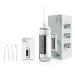 Dental Oral Irrigator with 360 Swivel Ipx7 Waterproof 4 Nozzles 6 Motorized Flushing Modes Water Pick Dental Cleaner Ideal for Home and Travel Use (Color : White)