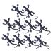 Ibasenice toys 10st Halloween-Simulation Gecko Gift toys Gecko-Modell Creepy Halloween Requisite Halloween-Gecko soft rubber accessories reptile toys black 2.8x5.5cm