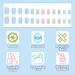 Yoolly 24pcs Short Square False French Tip False Nails Stick on Nails Glitter Press on Nails Removable Glue - on Fake Nails Acrylic Full Cover Nails Women Girls Nail Art Accessories (Flash Blue) - Buy Online on GoSupps.com