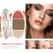 Go Ho 3-In-1 Contour Highlighter Blush Palette - Silky Smooth Pressed Powder for Face Sculpting and Daily Makeup - Buy Online on GoSupps.com