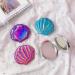 Luxshiny Rosy Seashell Foldable Hand Held Makeup Mirror - Double Sided Compact Portable Mirror - Buy Online on GoSupps.com