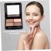WOONEKY 4 Mirror Elegant Brown Eyeshadow Makeup Sponge Shadow Matte Eye with and Colors - Buy Online on GoSupps.com