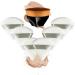 Triangle Powder Puff  6+1 Pieces Makeup Powder Puffs and Kabuki Foundation Brush  Soft Velour Powder Puffs for Face and Body Foundation Sponge  Setting Powder Puff Wet Dry Makeup Tool White