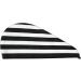 Black & White Stripes Microfiber Hair Towel | Super Absorbent Coral Velvet Wrap for Women | Quick Dry Cap for Long Curly & Thick Hair - Buy Online on GoSupps.com