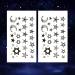 Oottati Small Cute Temporary Tattoo Star Moon Totem - Set of 2 Sheets - Buy Online on GoSupps.com