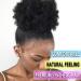 Premium Synthetic Afro Puff Drawstring Ponytail for Black Women - Natural Black Curls - Buy Online on GoSupps.com