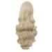 MapofBeauty 32 Fashion Long Curly Golden Anime Wig with Side Bangs - Cosplay Costume Accessory - Buy Online on GoSupps.com