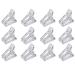 LOUIKAY 12 pieces nail tool clip transparent nail tips clip polygel nail clip for nail extension (3.5 cm 2.8 cm)