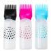 Framendino 3 Pack Root Comb Applicator Bottle with Graduated Scale Colorful Plastic Squeeze Bottle Applicator Brush for Hair Dye Home Salon 6 oz 3 Pack Style a