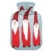 Scandinavian Christmas snowflake hot water bottle with soft fleece cover 2 litre hot water bag for hot and cold compresses