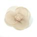 Meilliwish New Style Elegant Silk Fabric Beautiful Flower Hair Claw Clip Hairpin for Women Girls 1 Piece(A93)(Khaki)