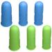 BEADNOVA Finger Protector Silicon Finger Gloves Finger Cot for Electronic Repair Painting Jewelry Cleaning Crafting Industrial Apply (Pack of 6-3 Size, Blue & Green Color) Green and Blue, 6pcs