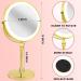 Furgatti LED Lighted Makeup Mirror | 3 Light Settings | 360 Rotation | 1x/10x Magnification | 8'' Rechargeable Vanity Mirror | Touch Control | Women's Gift | Gold - Buy Online on GoSupps.com