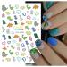 Cute Dinosaur Nail Stickers - 6 Sheets 3D Cartoon Self-Adhesive Nail Decals for Women and Girls - Cute Little Dinosaur Design Nail Sliders for Manicure Decoration - Buy Online on GoSupps.com