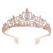 Crown Tiara with Comb Birthday Crown Tiara with Comb New Year Crown Tiara
