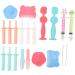 Newborn Grooming Kit - 21Pcs Nasal Aspirator, Gas Reliever, Tweezers, & Medicine Brushes - Lightweight Silicone - Perfect Home Gift - Buy Online on GoSupps.com