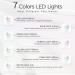Loudykaca LED Face Mask Light Therapy - 7 Color LED Facial Mask for Acne Reduction and Skin Care - Blue & Red Light Therapy - White - Buy Online on GoSupps.com