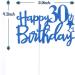 Tenhaisi Gilttery Navy Blue Happy 30th Birthday Cake Topper Cheers to 30 Birthday Party Decoration for Men or Women Adults Party Decoration - Buy Online on GoSupps.com
