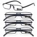 TERAISE Unisex Reading Glasses (4-Pack) 2.5X 01912-black