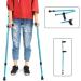 COKVBSKZ LRVTREC Forearm Crutches Adjustable Folding Cane Height Adjustable Forearm Crutches Lightweight Aluminum Elbow Support with Shock Absorbing Spring Lightweight Arm Crutch