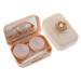 Hapinary 2 sentences Colored contact lenses container holder suction contact case box storage container sweet contact envelopes travel box carrying bag glasses frame