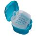 Denture Box Denture Teeth Storage Box with Hanging Net (Sky Blue)