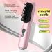 Portable Mini Wireless Hair Straightening Brush - Cordless Straightener Comb with 11 Temperature Settings Fast Heating & Anti-Scald - Lightweight & Travel-Friendly for All Hair Types - Pink - Buy Online on GoSupps.com
