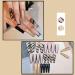 Justotry 24 Pcs Leopard Coffin Nails - Long Black French Press on Nails with Gold Glitter | Ballerina Artificial Nails for Women - Buy Online on GoSupps.com