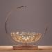 Fruit Basket Fruit Bowl Crystal Glass Fruit Bowl Modern Creative Handmade Fruit Basket Transparent Metal Base Kitchen Organizers and Storage - Buy Online on GoSupps.com