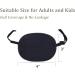 FMS Premium Mulberry Silk Eye Patch - Soft Lazy Eye Pirate Patch for Adults & Kids - Comfortable Black Eye Mask with Elastic Strap - Buy Online on GoSupps.com