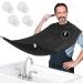 Alororo Beard Apron,Beard Catcher for Shaving Trimming,Gifts for Men,Waterproof Beard Apron Cape Grooming,Non-Stick Beard Cape with 4 Suction Cupsblack