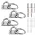 Lyaor 4 pieces 304 stainless steel augtplatte with ring M6 eyelet bracket (40x35mm) - durable fastening hooks up to 70kg weight - wall hook with screw for hanging from hammock boxing boxing bag yoga rope