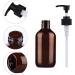 Yebeauty 10oz Pump Bottles Dispenser 2-Pack - Refillable Plastic Containers for Lotion, Soap, Shampoo - Brown 300ml - Multipurpose Cosmetic, Kitchen, Bathroom - Buy Online on GoSupps.com